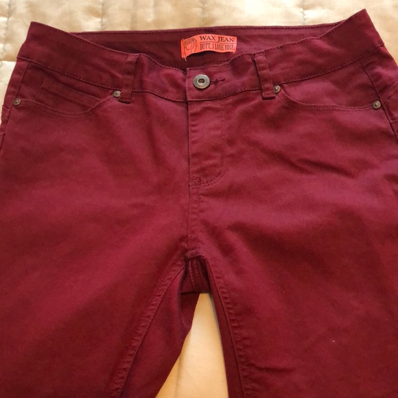 Burgundy jeans sz 7 EUC - Picture 3 of 3